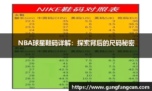 NBA球星鞋码详解：探索背后的尺码秘密